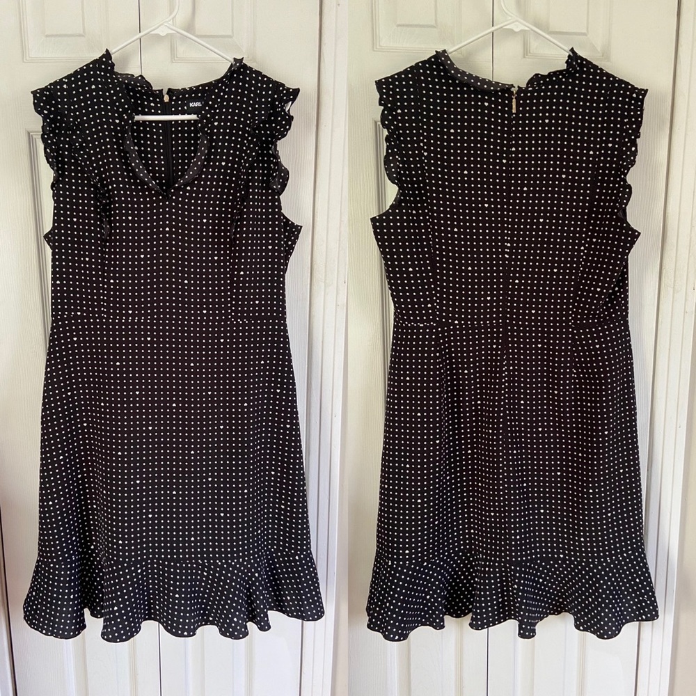 Karl Lagerfeld Polka dot and heart dress